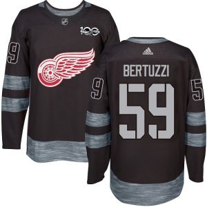 Kinder Detroit Red Wings Eishockey Trikot Tyler Bertuzzi #59 Authentic Schwarz 1917-2017 100th Anniversary